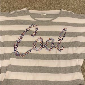 Girls semi cropped poncho T-shirt